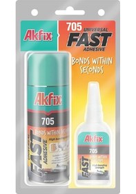 Resim Akfix Mdf Kit 705 Universal Hızlı Yapıştırıcı 100 ML + 25 G - GA055 