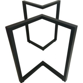 Resim Abronya Ofis Toplantı Yemek Masası Ayağı Siyah Renk 1 Takım 