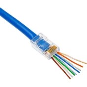 Resim AoGo Yeni Nesil Jak Cat5/cat6 RJ45 Konnektör 100 Lü Paket Cat6 Ez Plug 