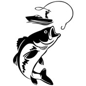 Resim Balık Tutan Adam Duvar Dekor Sticker 40 X 56 Cm 