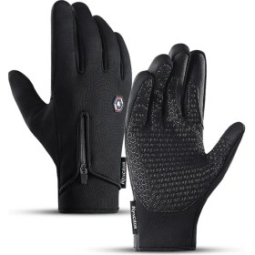 Resim Liangduo Shop Siyah Stil M Boyutu Sonbahar Kış Unisex Kış Termal Sıcak Eldiven Bisiklet Bisiklet Kar Kayak Açık Spor Kamp Yürüyüş Koşu Eldivenleri Erkekler Kadınlar Için (Yurt Dışından) 