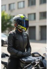 Resim Gıvı 50.x Wıld Mat Sarı 1 Renkli 1 Şeffaf Vizörlü Motosiklet Kask Lacivert Vizör + Şeffaf 