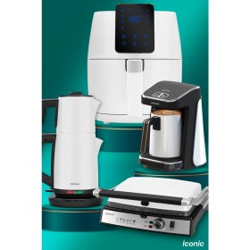 Resim Goldmaster Iconic 15 Parça Airfryer Sıcak Hava Fritöz Avantajlı Elektronik Evlilik Paketi Mutfak Çeyiz Seti 