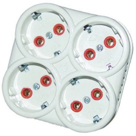 Resim ELEKTRİKMARKET 4'lü Golyat Topraklı Fiş Priz Papatya Çoklu Priz 