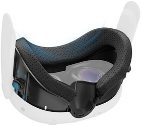 Resim Facial Interface Face Cover Pad for Meta/Oculus Quest 3 VR Accessories, Breathable PU Leather Face Cushion with Anti-Light Nose Pad and Anti-Scratch Lens Protector 