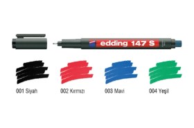 Resim Asetat Kalemi 10 Adet Permanent S Seri 0.3 Mm Kırmızı 147 S 