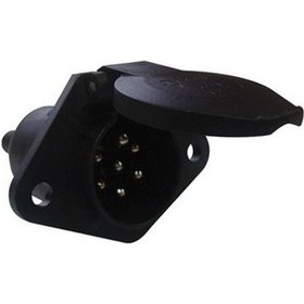 Resim Aksa Tır Dorse Elektrik Soketi Römork Fişi 7'li Dişi Fişli Pls Siyah N Tipi 