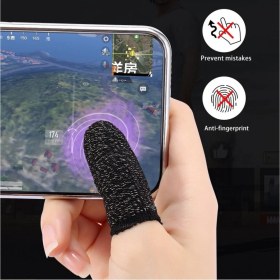 Resim E-Spor Mobil Oyun Parmak Eldivenleri Süper Pubg Karbon Fiber Kumaş 1 Çift - 2 Parmaklık Dayanıklı 