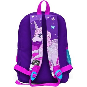 Resim Coral High Kids Mor Pembe Unicorn Desenli Dört Bölmeli USB Şarjlı 