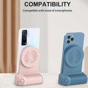 Resim Manyetik Snap Kamera Telefon Tutma - Ergonomik Tasarım, Ayarlanabilir Güç, Çoğu Akıllı Telefonla Uyumlu, Artan Kararlılık ve Rahat Çekim için Pembe ve Mavi Seçenekler, Sağlam Yapı 