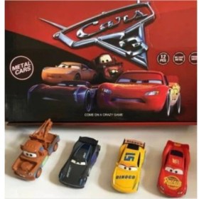 Resim Cars Şimşek Mcqueen Mater Oyuncak Arabalar 4'lü Set 