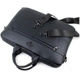 Resim Siyah Omuz Askılı Dosya Evrak 15.6 İnc Laptop ve Evrak Çantası Siyah 