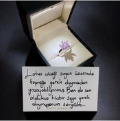 Resim LOTUS JW Lotus Çiçeği Yüzük & Işıklı Yüzük Kutusu - 925 Ayar Gümüş Yüzük 
