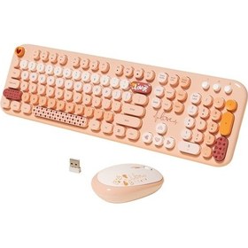 Resim Mofıı Kablosuz Klavye Ve Fare Seti Sevimli Yüksek Kalite Karışık 