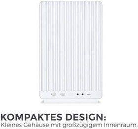 Resim LIAN LI A3-mATX Minimalist Mesh PC Kasası, 26.3L Mikro Form Faktörü, Çelik Hasır Paneller, 4 Yuvalı M-ATX/ITX Desteği, 415mm GPU Kapasitesi, 360mm Soğutucu ve 10x 120mm Fan Uyumluluğu - Beyaz 