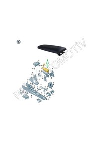 Resim Polo Orta Konsol Kol Dayama Kapağı Deri 6r0867173 