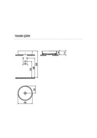Resim Creavit Loop LP145-00CB00E-0000 Yuvarlak Çanak Lavabo 45 CM 