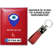 Resim promosyon denizi PROMOSYON DENİZİ KİŞİYE ÖZEL NAZAR BONCUĞU 2 GÖRSELLİ KIRMIZI RUHSAT KABI VE ANAHTARLIK 