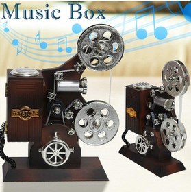 Resim Film Makinesi Tasarımlı Müzik Kutusu 