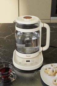 Resim Fressi Dijital Göstergeli Elektrikli Cam Su Isıtıcısı Kettle Bitki Çayı Makinesi 1,6l 800w Fr-kt04 