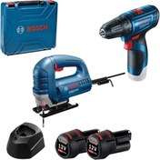 Resim Bosch Gst 8000 E Dekupaj Testere Gsr 120-li Akülü Vidalama Ikili Set 