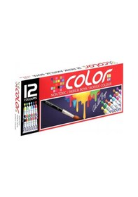 Resim Colorbank Guaj Boya Seti 12'Li Çok Renkli 