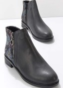 Resim Bambi Siyah Baski Kadin Bot & Bootie K02666300109 Bambi