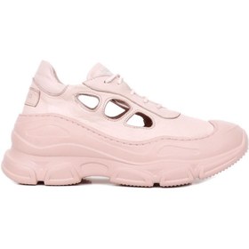 Resim Bueno Shoes Pembe Deri Kadın Dolgu Topuklu Spor Ayakkabı 01wq9400 