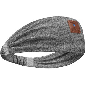 Resim Qingmipy Gri Bluetooth Müzik Bandı - Ter Emici Saç Tutucu Kulaklık - Fonksiyonel Spor Headband 