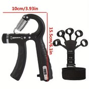 Resim Ayarlanabilir Dirençli El Tutma Kuvvetlendirici Seti, Mekanik Sayacı Tutma Kuvvetlendirici ve Silikon Parmak Egzersiz Aleti, Tutma ve Dirsek Egzersizi için İdeal Hediye, Yetişkinler için İdeal Hediye, Spor Salonu, Ev ve Ofis için Uygun - Şarj Edilmemiş, Pil Gerektirmez 