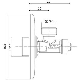 Resim Eca 102111140 Filtreli Ara Musluk Krom 