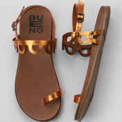 Resim Bueno Shoes Turuncu Parlak Deri Kadın Parmak Arası Sandalet 01wu4227 