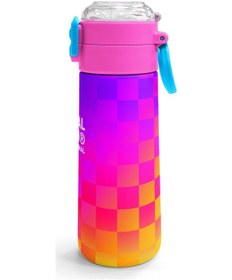 Resim Coral High Kids Neon Renkli Dama Desenli Pipetli Ve Direkt İçim Çelik Termos 500 Ml 38103 Pembe 