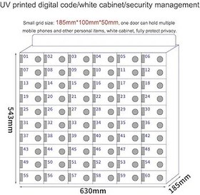 Resim Anahtarlı Cep Telefonu Soyunma Kutusu Güvenli Cep Telefonu Depolama Kabini Spor Salonu Sınıf Fabrika Yüzme Havuzu 60 Yuvaları Mevcut 