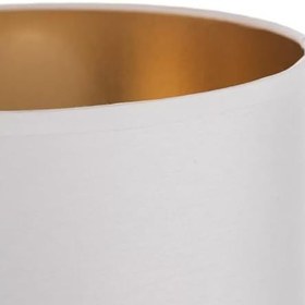 Resim Levaillant Krem Abajur Şapka & Başlık - İçi Gold Kaplama, 30 cm Çap, 21 cm Yükseklik - Özel Üretim & Kusursuz İşçilik 