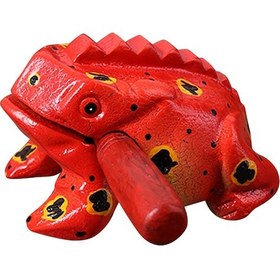 Resim Tayland Geleneksel Kurbağa Sesi Çıkaran Dekoratif Şans Kurbağası(KIRMIZI) (6 Cm) (no:1) 