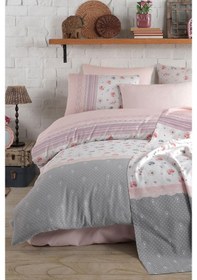 Resim Cotton Life Çift Kişilik Pike Takımı - Lusia Somon Çok Renkli 