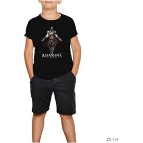 Resim Assassins Creed 2 Siyah Çocuk Tişört Siyah 