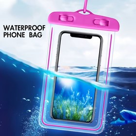 Resim Neon Pembe Çerçeve ile Su Geçirmez Telefon Kılıfı - Dayanıklı PVC Malzeme, Dokunmatik Ekran Uyumlu, Yüzme, Rafting, Bisiklet, Yürüyüş, Kamp, Dalış ve Su Altı Fotoğrafçılığı için İdeal, Su Altı Görüntü Ekranı, Açık Hava Telefon Depolama|Neon Çerçeve Kılıfı|Pürüzsüz Yüzey 