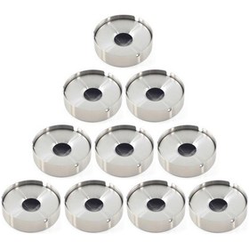 Resim Omnisoft Skoçlu Büyük Boy Küllük Kül Tablası Kapaklı Yuvarlak Paslanmaz 10 Adet 