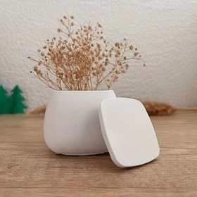 Resim Kare Büyük Karın Mum Kupa Silikon Kalıp DIY Çimento Sıva Kokulu Mum Kaplama Dekoratif Reçine Depolama Kavanoz Kalıp. 