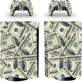 Resim Kt Grup Benjamin Franklin Playstation 5 Standart Disk Edition Sticker Kaplama Seti 