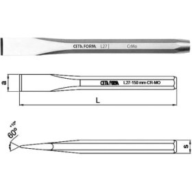 Resim Ceta Form L27-150 Düz Keski (Tesviyeci Tipi) 150MM 