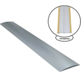Resim Alüminyum Parke Kapı Altı Eşik Çıtası Kendinden Yapışkanlı Gri 