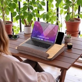 Resim -LS016 Minderli Laptop Sehpası (Meşe) 