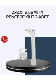 Resim Mey İthalat Çocuk Güvenliği İçin Cam Pencere Kilidi 3 Adet Beyaz 