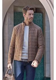 Resim İmza Sütlü Kahverengi Suni Deri Hakim Yaka Düz Yırtmaçsız Tam Astar Slim Fit Casual Deri Mont 1038245150 Sütlü Kahverengi 