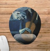 Resim Pixxa Pablo Picasso - Yaşlı Gitarist Bilek Destekli Mousepad Model - 1 Oval 