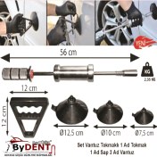 Resim ByDENT Pdr Manuel Kaporta Çektirme Saplı Vantuz Seti Tokmaklı 1 Ad Tokmak 1 Ad Sap 3 Ad Vantuz 