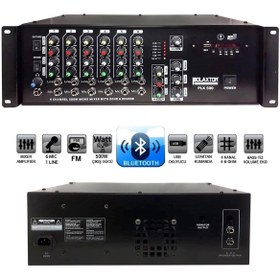 Resim POLAXTOR Plx-500 Küp Mixer Anfi 500 Watt 6 Kanal Bluetooth Usb Sd Fm 